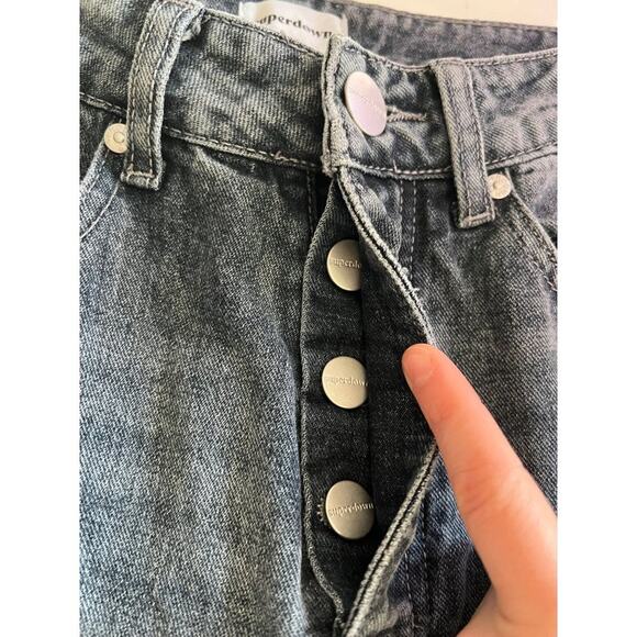 Superdown Revolve High Rise Button Fly Straight Leg Jeans 25 - Picture 3 of 6